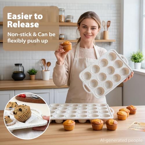 Silicone Mini Muffin Pan Set (2 Count)