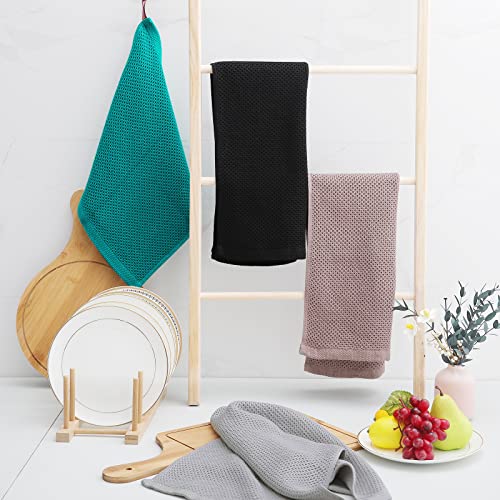 100% Cotton Waffle Weave Kitchen Dish Towels 4 (4 Count)