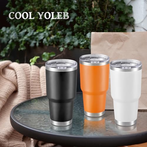 30 oz Tumbler with Lid Stainless Steel Tumblers Bulk (8 Count)