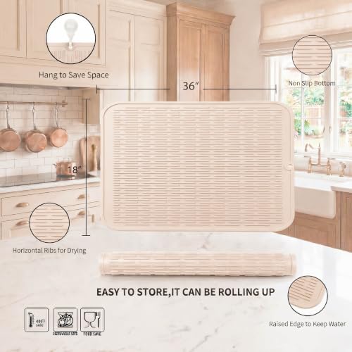 Silicone Dish Drying Mat for Multiple Usage