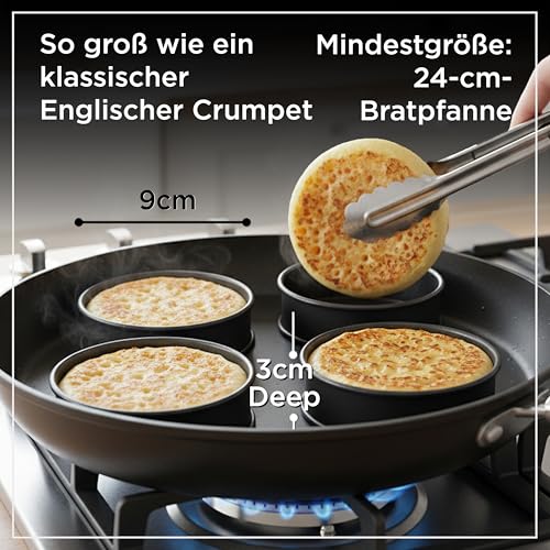 Crumpet Rings Nonstick 3.5 inch (8 Count)