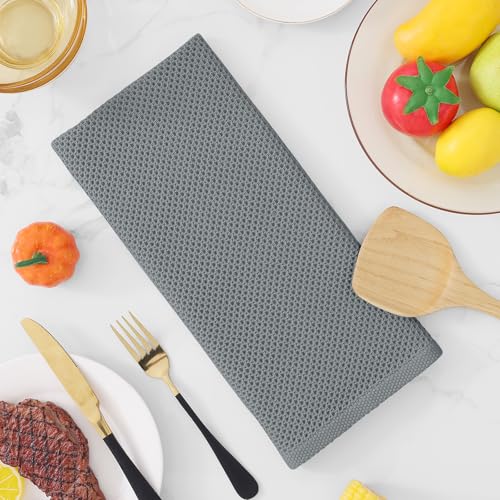 100% Cotton Waffle Weave Kitchen Dish Towels 8 (8 Count)