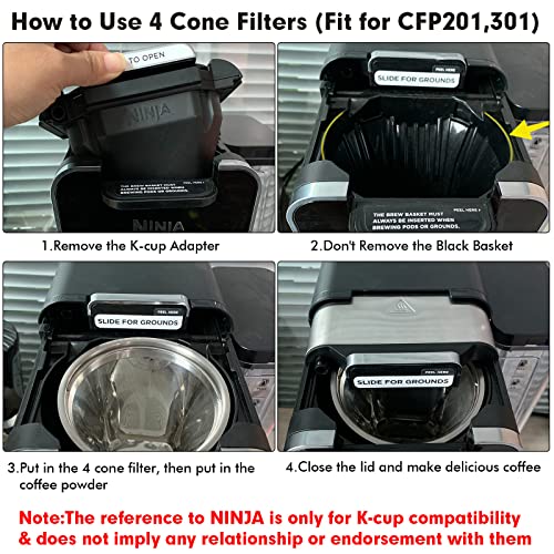 Stainless Steel Reusable Coffee Filter Compatible with Coffee Maker (2 Count)