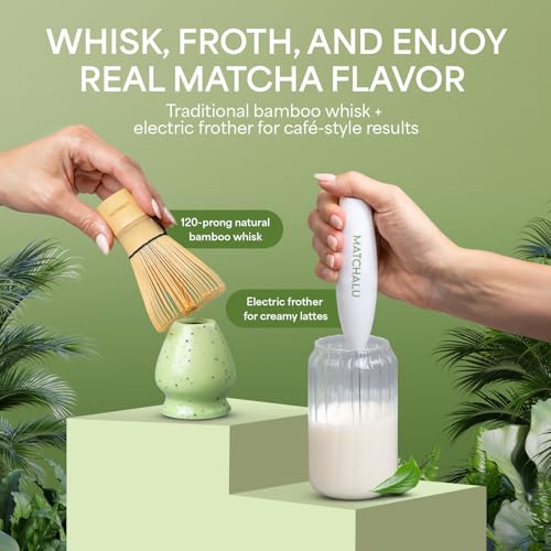 Matcha Whisk Set With Ceramic Matcha Bowl