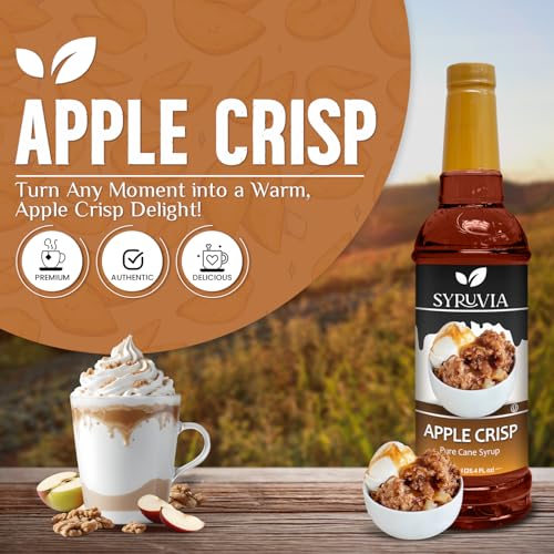 Coffee Syrup Apple Crisp Flavored Syrup for Drinks (25.4 Fl Oz)