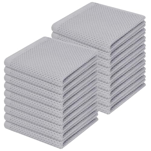 100% Cotton Waffle Weave Kitchen Dish Cloths 18 (18 Count)