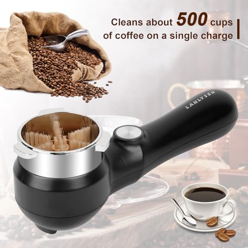 51mm Espresso Coffee Machine Electric Cleaning Brush Espresso Machine Cleaning Brush 360° Totally Enclosed Cleaning for 3 EARS 51MM Delonghi Dedica Style Series EC680 and EC685