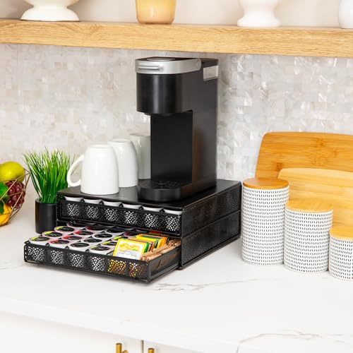 2 Drawer Coffee Pod Organizer with Removable Dividers