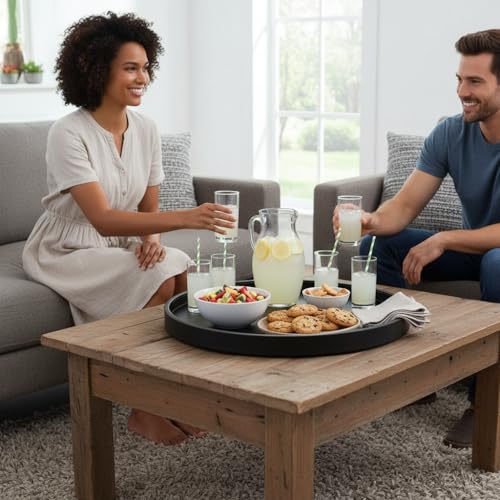30x30 Inch Round Ottoman Tray