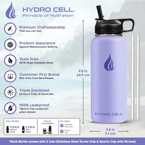 Stainless Steel Insulated Water Bottle with Straw
