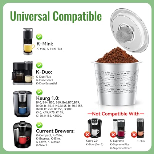 Reusable K Cups for Keurig 1.0 (4 Count)