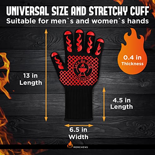 BBQ Grill & Oven Gloves 1472°F Heat Resistant (16.16 Ounce)