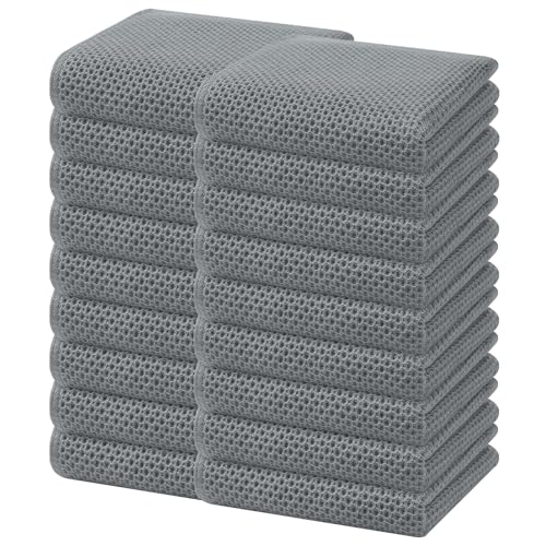100% Cotton Waffle Weave Kitchen Dish Towels 18 (18 Count)