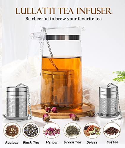 2+1）Pack 304 Steel Fine Mesh Tea Infusers for Loose Leaf Tea