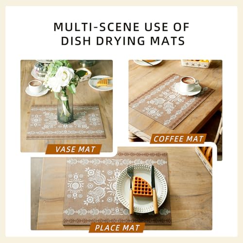 Moroccan Dish Drying Mat Absorbent Coffee Mat