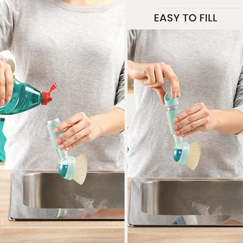 Rengo Dish Brush with Soap Dispenser