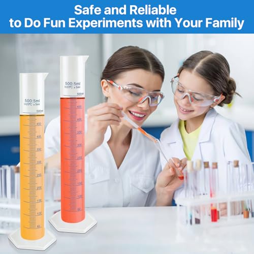 4 Packs 500ml Plastic Graduated Cylinder
