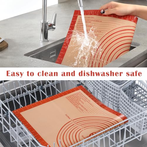 Non slip Silicone Pastry Mat Extra Large Measurements 16''x 26'' Baking Mat