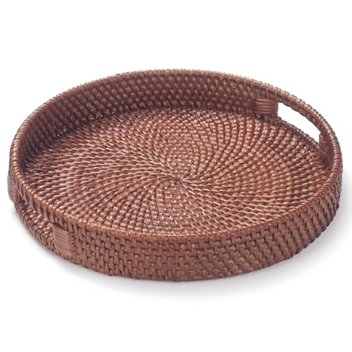 11.8 inch Round Rattan Tray