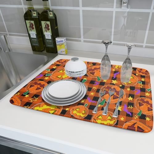 Halloween Dish Drying Mat