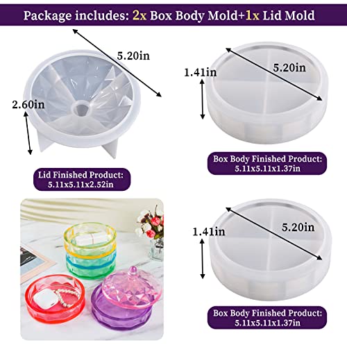 Multi Layer Box Resin Mold with Lid