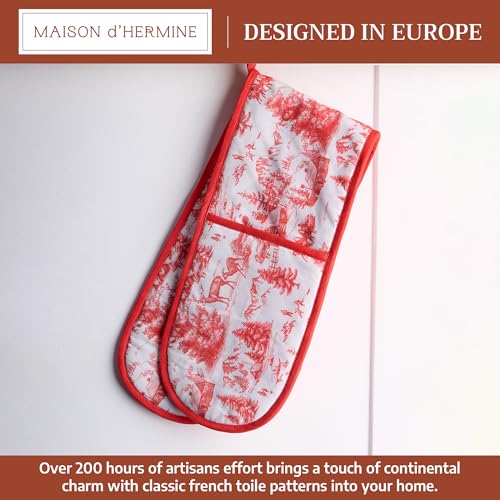 Double Oven Mitts 100% Cotton Double Oven Glove