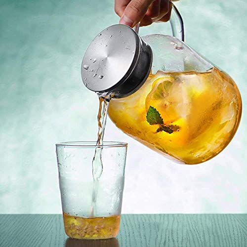 68OZ Glass Pitcher with Lid and Spout