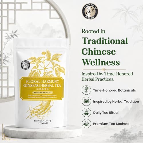 Calm Focus & Natural Vitality Traditional Chinese Herbal Tea for Modern Wellness (5 Count)