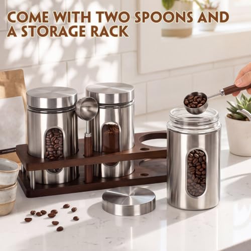 Coffee Ground Containers with Shelf (3 Count)