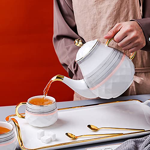 8 Piece Tea Sets for Adults with Teapot Porcelain Tea Sets Ceramic Coffee Tea Gift Sets