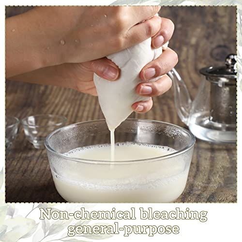 50 Pcs Cheese Cloth Tea Bags 6 x 8 inch for Straining Reusable Tea Filter Loose Empty Soup Spice Bags for Cooking Cold Brew Coffee Muslin Strainer (50 Count)