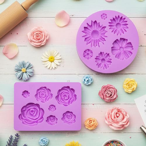 Rose Chocolate Molds (2 Count)