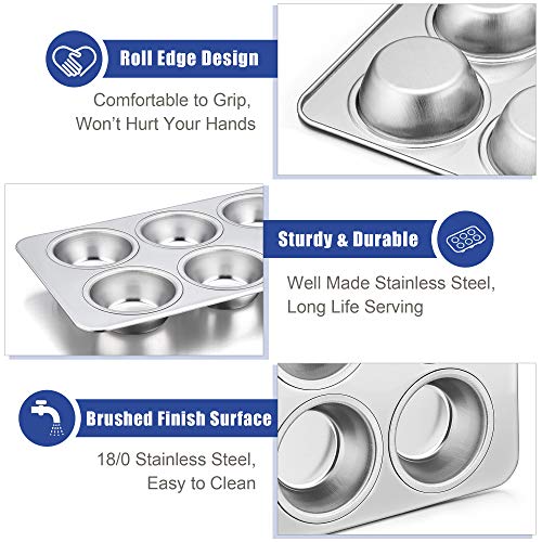 Muffin Pan 6 Cup Muffin Pan for Baking