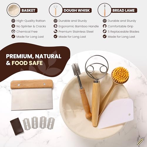 9" Sourdough Bread Proofing Basket Kit