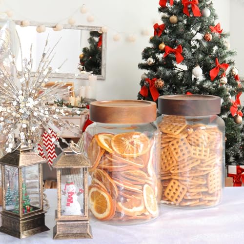 40 oz Glass Jars with Airtight Lid Spice Herb Jar Glass Coffee Ground Canister Clear Food Storage Jar for Sugar Cookies Tea Bean Spice Bath Salts