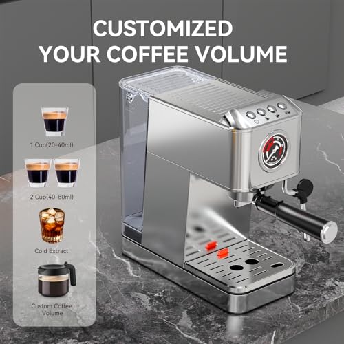 EM623 Espresso Machine 20 Bar with Steam Milk Frother