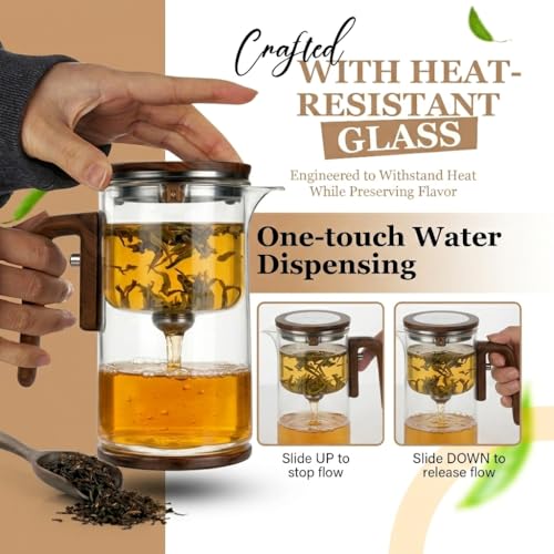 Magic Glass Tea Pot with Infuser for Loose Tea