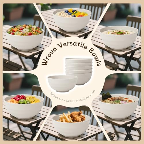 60oz Wheat Straw Bowls Set of 6
