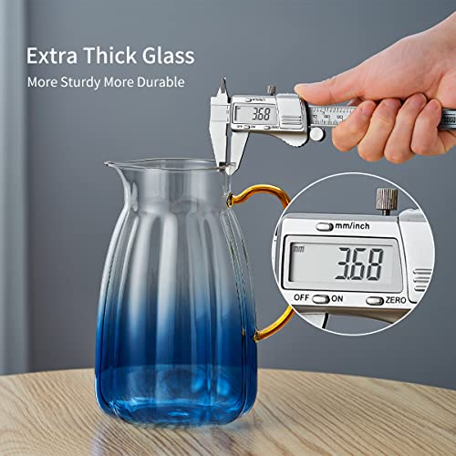 68OZ Glass Pitcher with Lid and Spout
