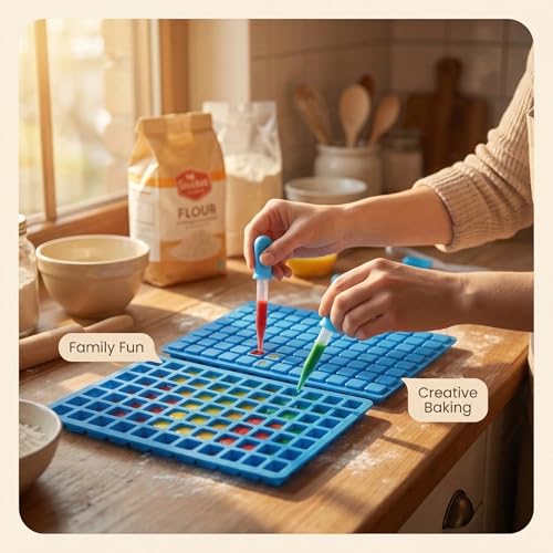 252 Cavity Square Silicone Candy Molds (2 Count)