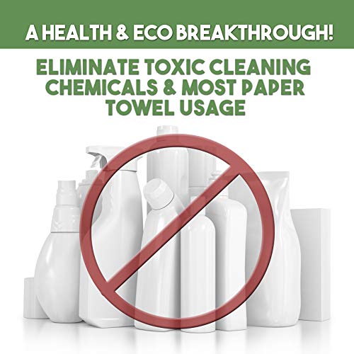 The Amazing Eco Cloth Wipes that Cleans and Makes Shiny Virtually Any Surface with Only Water. No More Paper Towels Or Toxic Chemicals. 4 (4 Count)