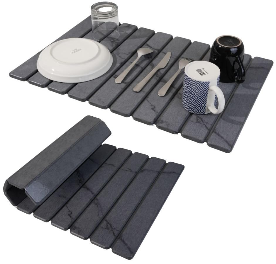 Large Stone Dish Drying Mat for Kitchen Counter 23.5”x 15.25”