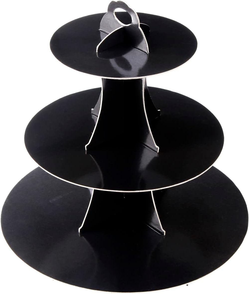 3-Tier Cupcake Stand, Cake Stand holder, Tiered DIY Cupcake Stand Tower for Dessert Table Displays, Birthday Theme Party Favors Decoration, Floral Tea Party, 12