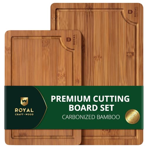 Wooden Cutting Boards for Kitchen Meal Prep & Serving (2 Count)