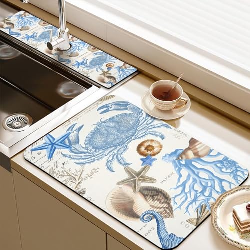 19.5" x 12" Dish Drying Mat & 24" x 5.5" Sink Splash Guard