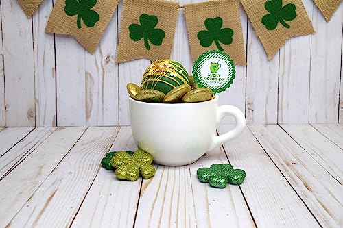 Lucky Cocoa Co. Festive Mug Themed St. Patrick's Day Hot Cocoa Bomb Packaging Sticker Labels
