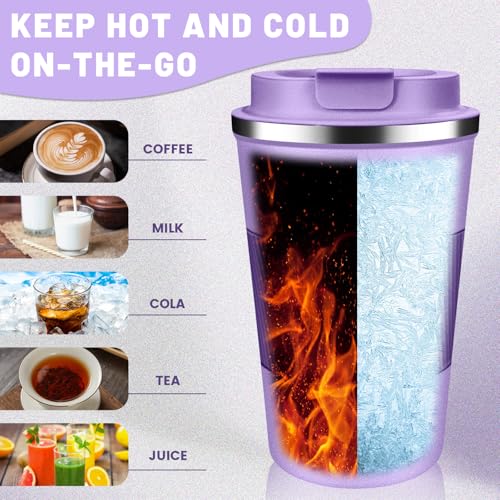 Insulated Coffee Tumblers with Flip Lid 12oz