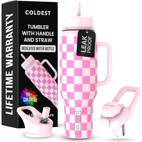 Coldest Tumbler with Handle and Straw
