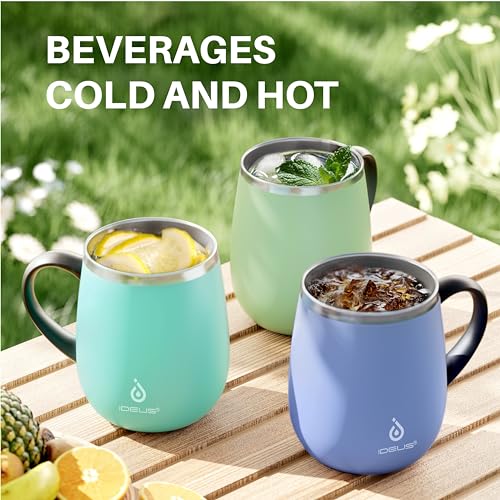 16 oz Insulated Coffee Mug with Lid and Handle