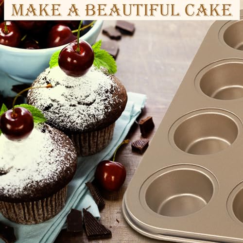 24 Cup Nonstick Mini Cupcake & Muffin Pans (3 Count)